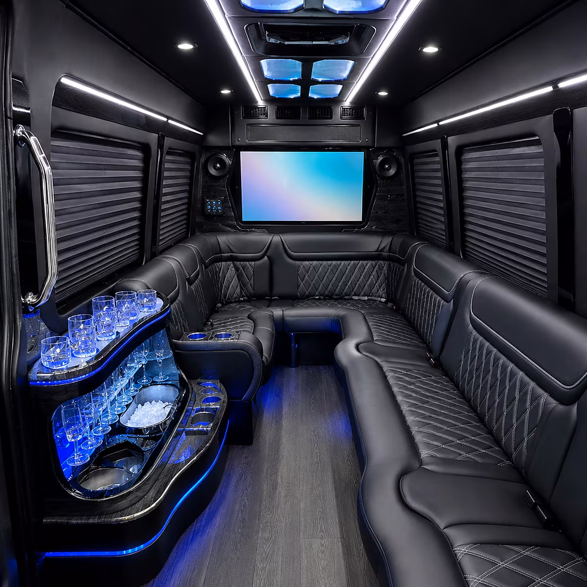 mission party bus rental interior