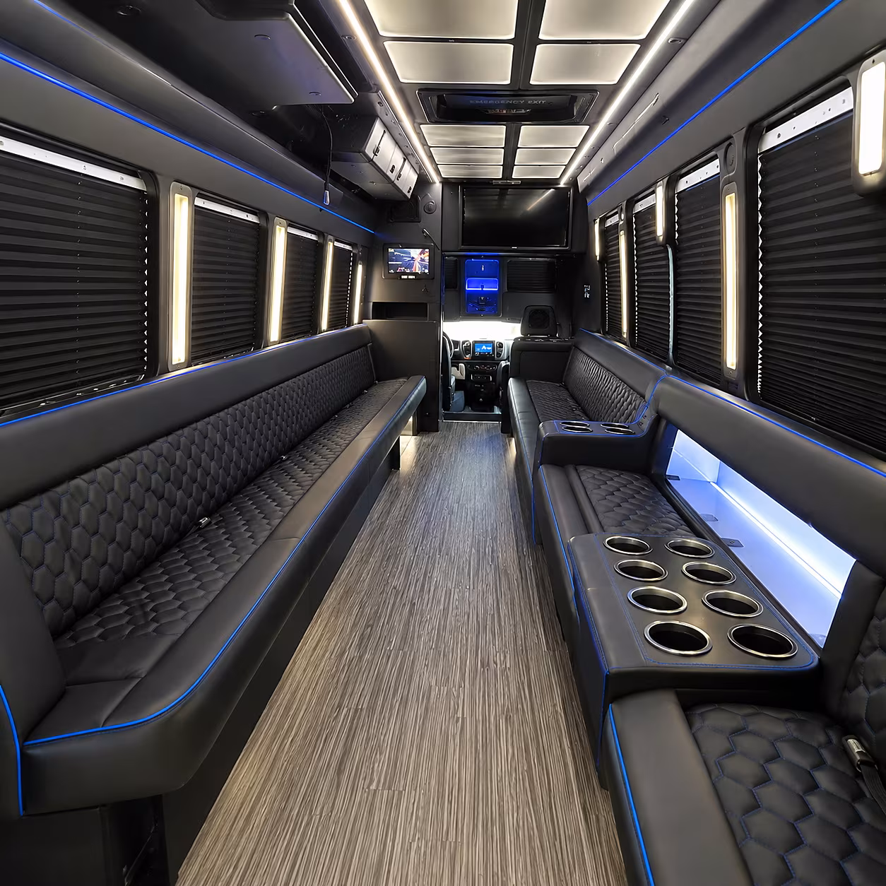 mission party bus rentals inside